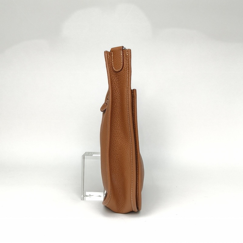 HERMES Evelyne小號29金棕色TC皮B刻銀扣-1