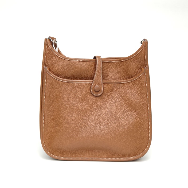 HERMES Evelyne小號29金棕色TC皮B刻銀扣-2