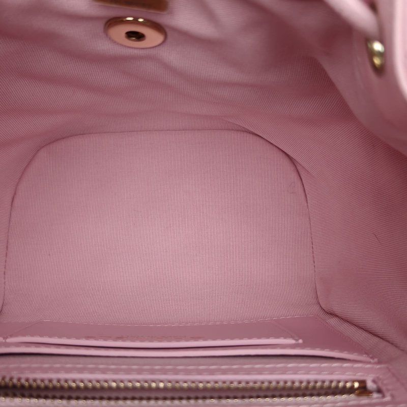 CHANEL 薩爾茨堡雙肩包小號粉色荔枝牛皮晶片開金扣-5