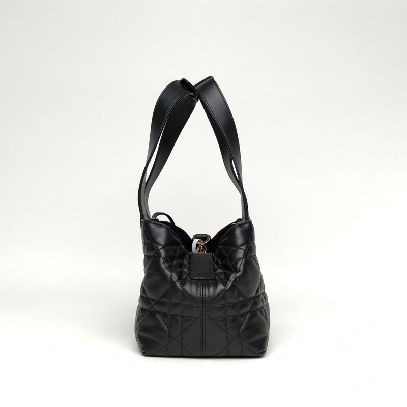 DIOR Toujours手提單肩包小號黑色牛皮金扣2023-1