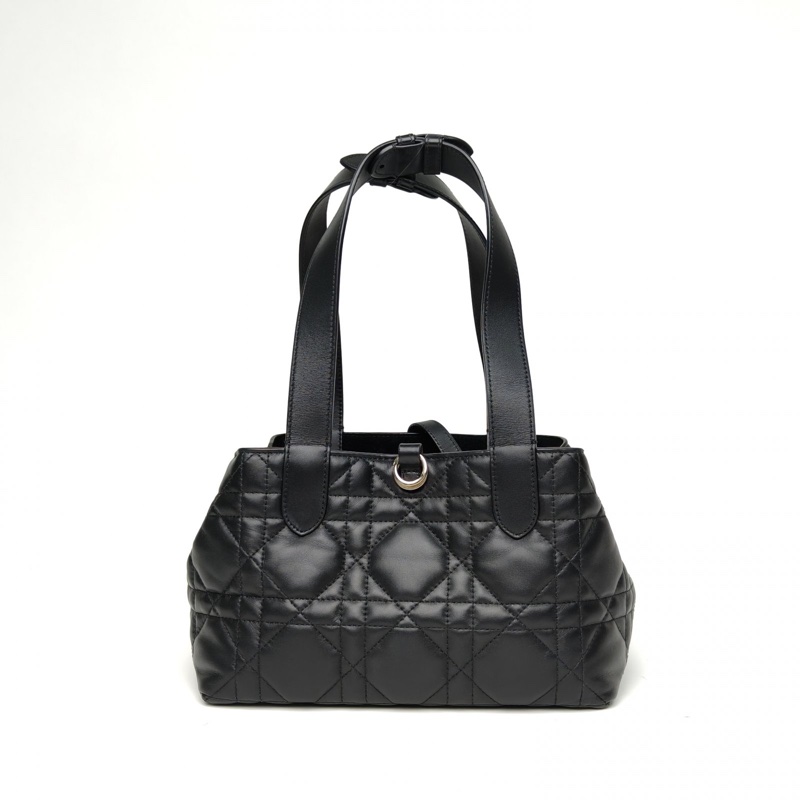 DIOR Toujours手提單肩包小號黑色牛皮金扣2023-2