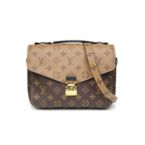 LOUIS VUITTON MetisPochette郵差包拼色PVC金扣晶片老花