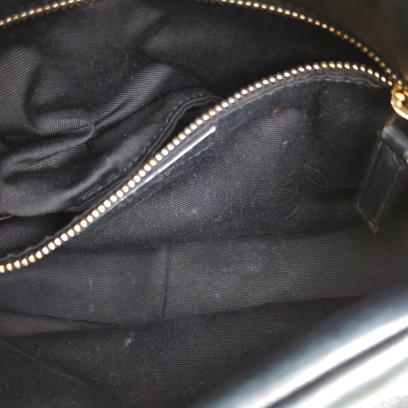 SAINT LAURENT Puffer雲朵包小號29黑色羊皮金扣-5