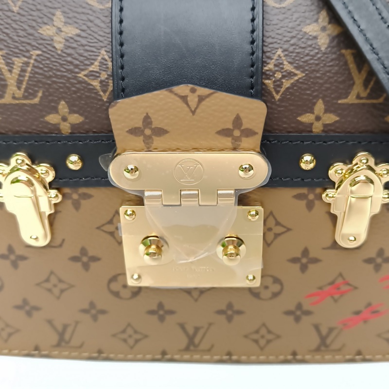 LOUIS VUITTON TrunkClutch軟盒子包拼色PVC晶片-4