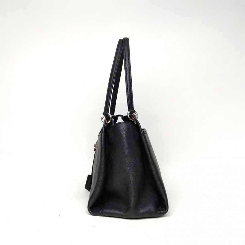LOUIS VUITTON 黑色牛皮2015銀扣Sethowirth手提包-1