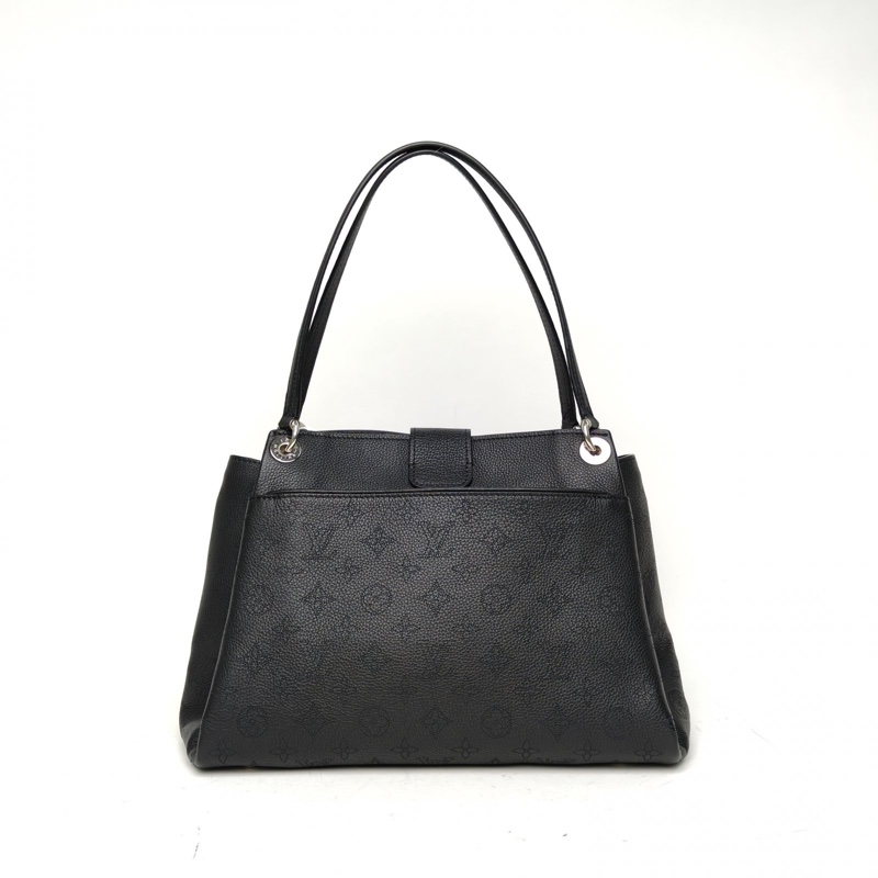 LOUIS VUITTON 黑色牛皮2015銀扣Sethowirth手提包-2