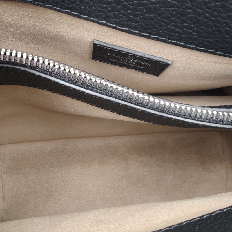 LOUIS VUITTON 黑色牛皮2015銀扣Sethowirth手提包-5