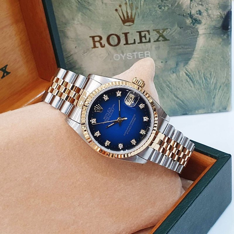 【大眾名錶】Rolex 勞力士 68273 Datejust 原廠漸層藍十鑽面盤 原面未翻寫 中型蠔式 大眾名錶G224-2
