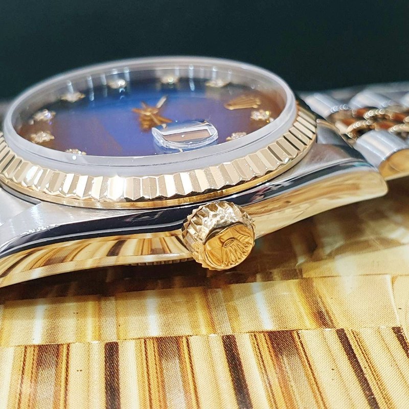 【大眾名錶】Rolex 勞力士 68273 Datejust 原廠漸層藍十鑽面盤 原面未翻寫 中型蠔式 大眾名錶G224-5