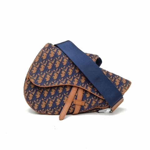 DIOR SADDLE馬鞍胸包老花帆布銀扣2020