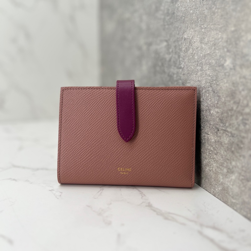 香緹國際精品 914 Celine 粉拼色中夾-0