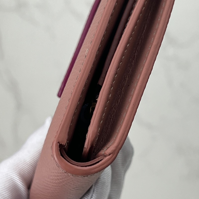 香緹國際精品 914 Celine 粉拼色中夾-4