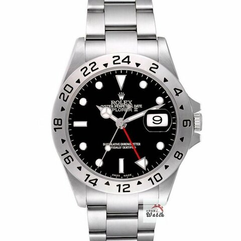 【大眾名錶】ROLEX 勞力士 16570 Explorer ll 探險家二號 黑面紅針 2003 大眾名錶B1193