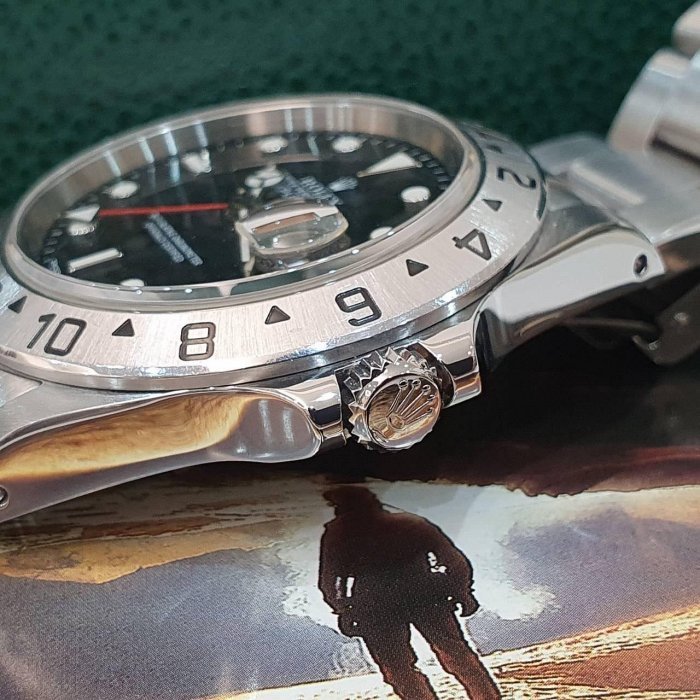 【大眾名錶】ROLEX 勞力士 16570 Explorer ll 探險家二號 黑面紅針 2003 大眾名錶B1193-5