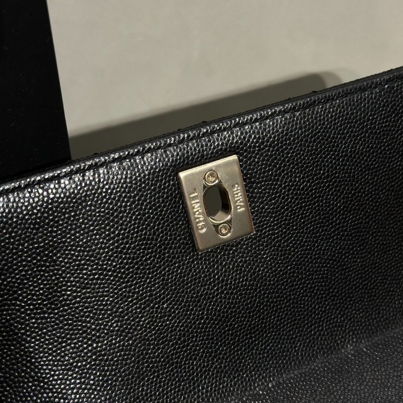 CHANEL Coco handle皮穿鍊手柄 - 小號黑金-8