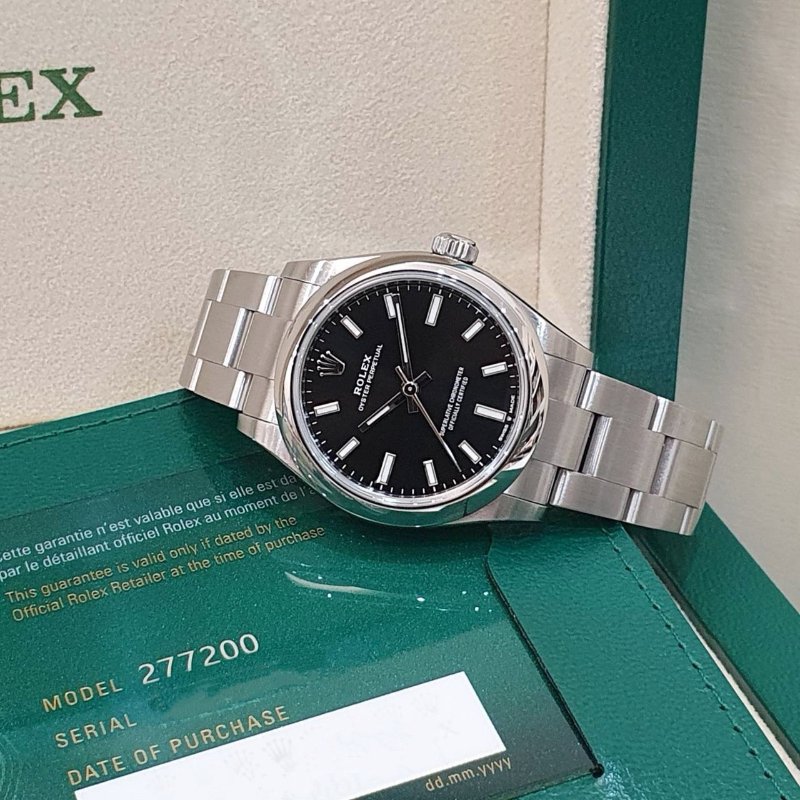 【大眾名錶】ROLEX 勞力士 277200 OP蠔式恆動 中型款 黑色面盤 2024/05全配件 大眾名錶B1231-2