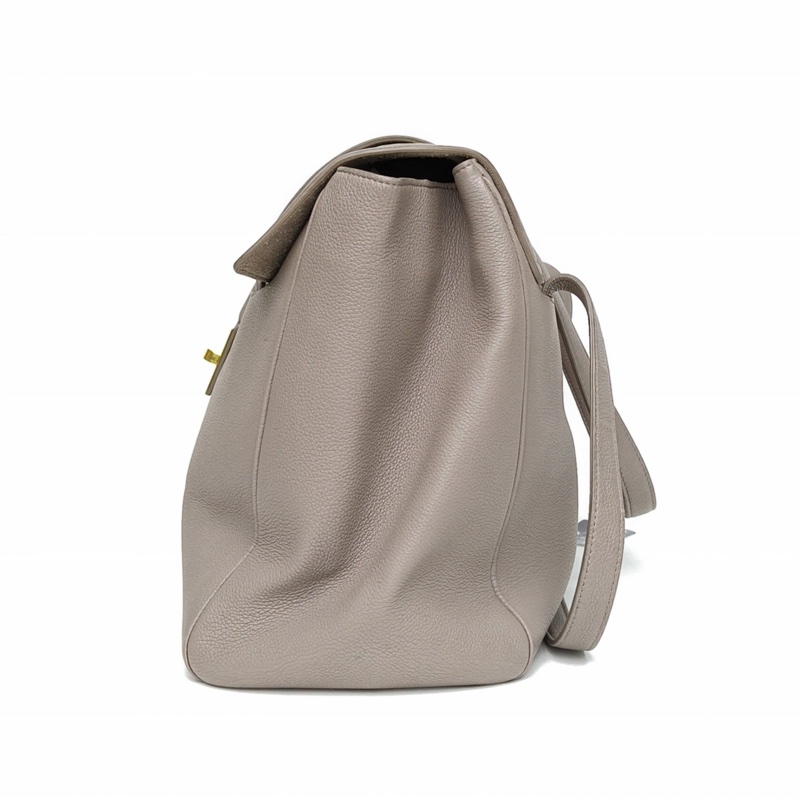 CELINE Soft16大號38灰色牛皮金扣-1