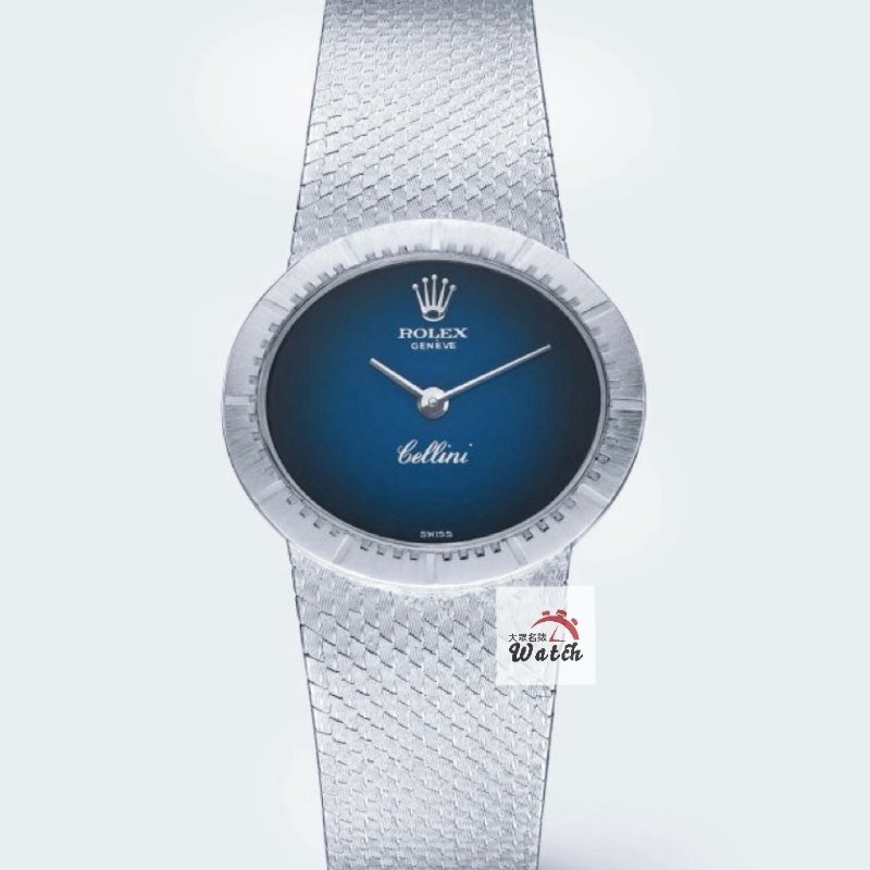 【大眾名錶】 Rolex勞力士 4081 Cellini 漸層藍 台灣AD 427萬字頭 錶徑25mm 大眾名錶G225-0