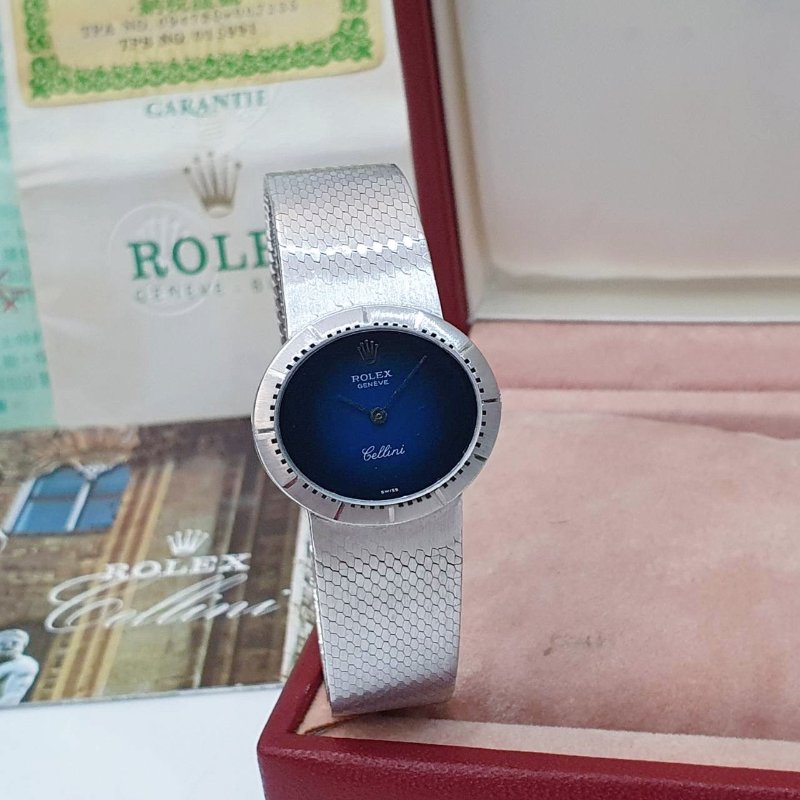 【大眾名錶】 Rolex勞力士 4081 Cellini 漸層藍 台灣AD 427萬字頭 錶徑25mm 大眾名錶G225-3