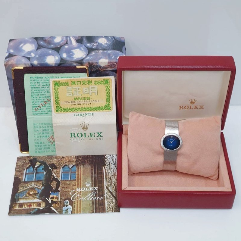 【大眾名錶】 Rolex勞力士 4081 Cellini 漸層藍 台灣AD 427萬字頭 錶徑25mm 大眾名錶G225-9