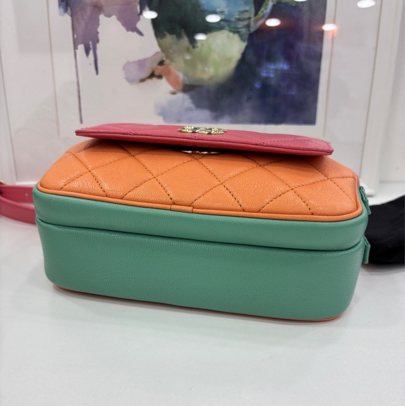 Chanel香奈兒 拼色二合一相機包 29開-4