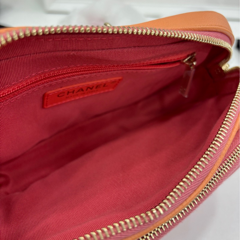 Chanel香奈兒 拼色二合一相機包 29開-5