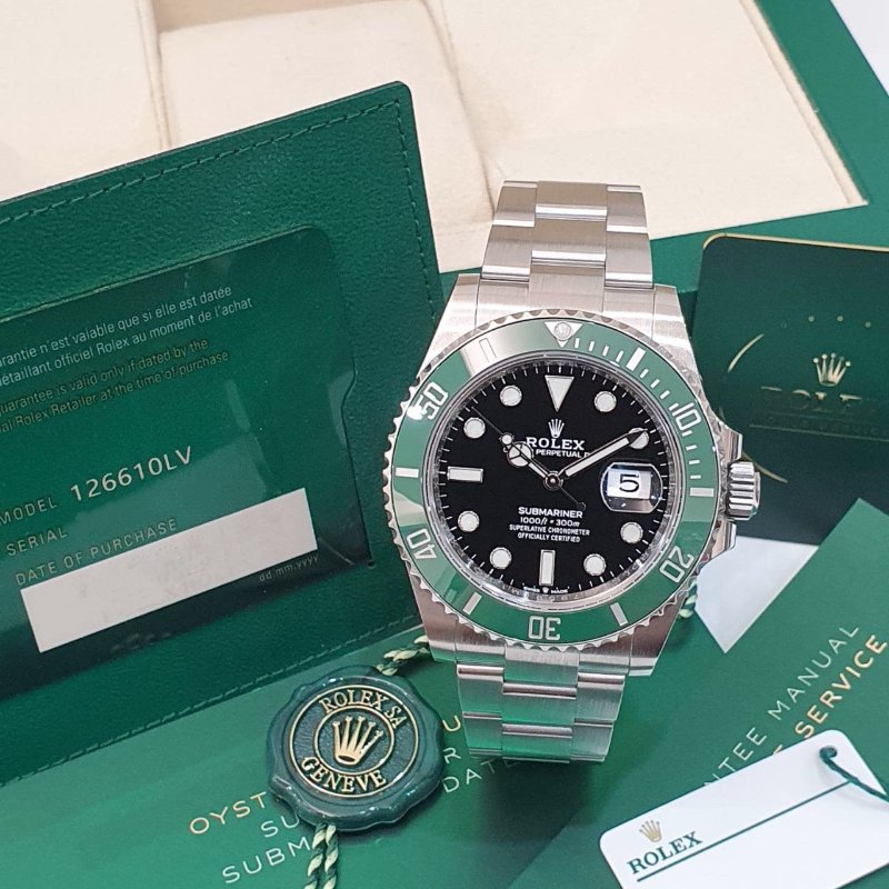 【大眾名錶】ROLEX 勞力士 126610LV Submariner 2021/04全配件 黑面 大眾名錶B1233-3