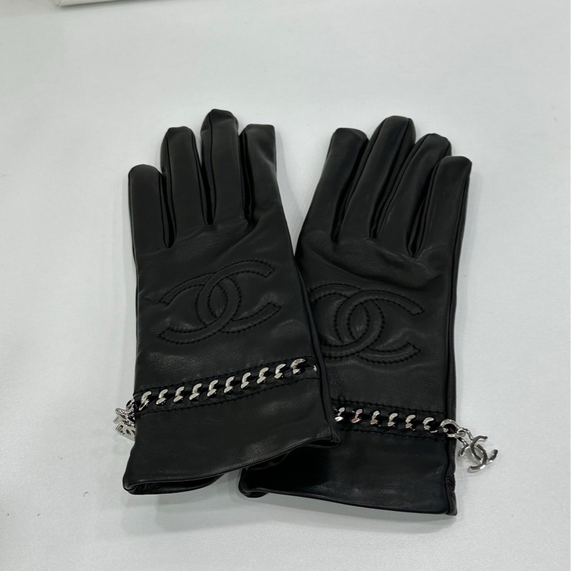 Chanel 黑色羊皮手套-1