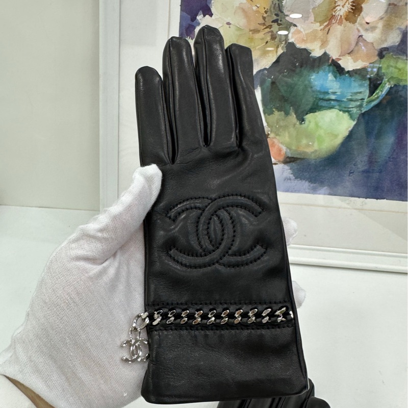 Chanel 黑色羊皮手套-3