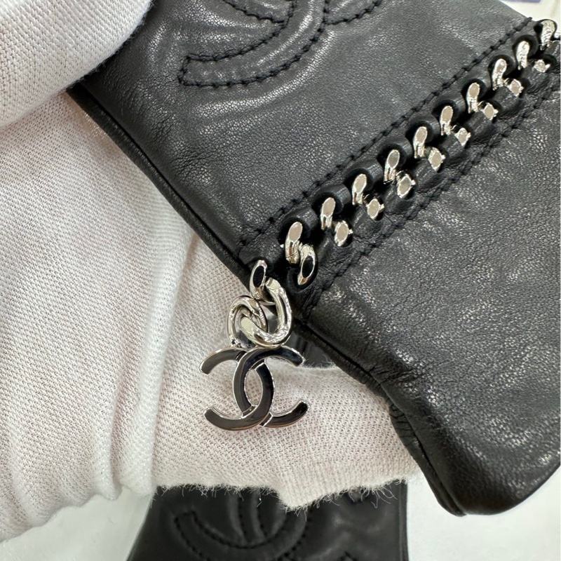 Chanel 黑色羊皮手套-4