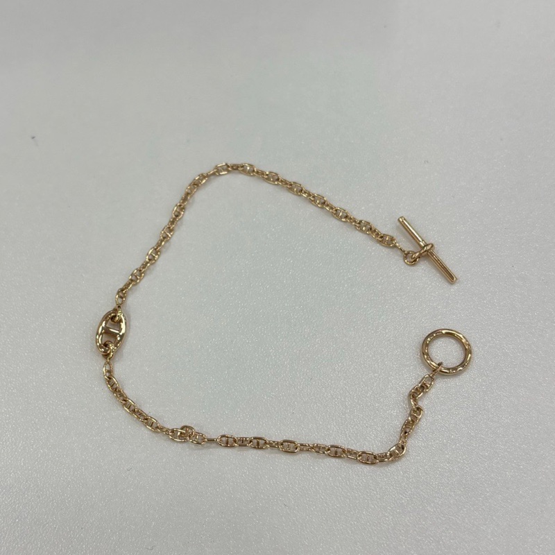 愛馬仕 玫瑰金 豬鼻子手鍊 尺寸LG 全新 copy購證 原價hkd$19200-5