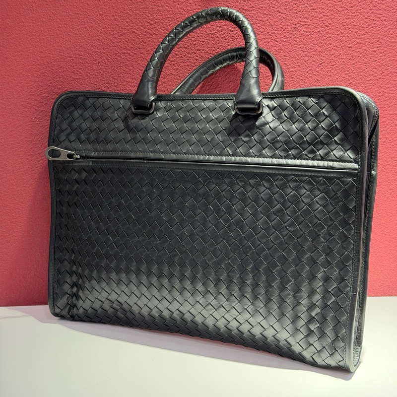 葆蝶家/Bottega Veneta 黑色 無肩帶 羊皮 長 40 x 寬 5 x 高 30 cm🈚附件-1