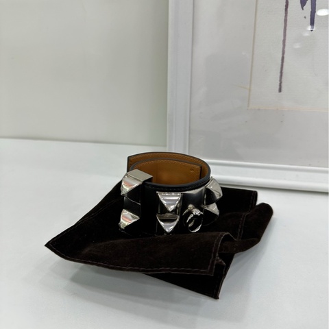 Hermes愛馬仕CDC黑銀手鐲