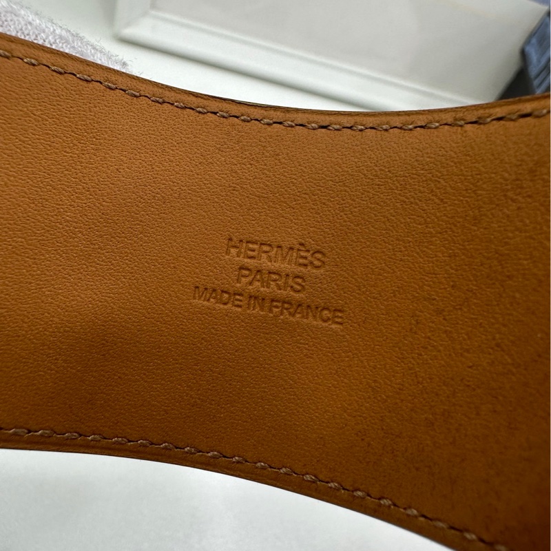 Hermes愛馬仕CDC黑銀手鐲-5