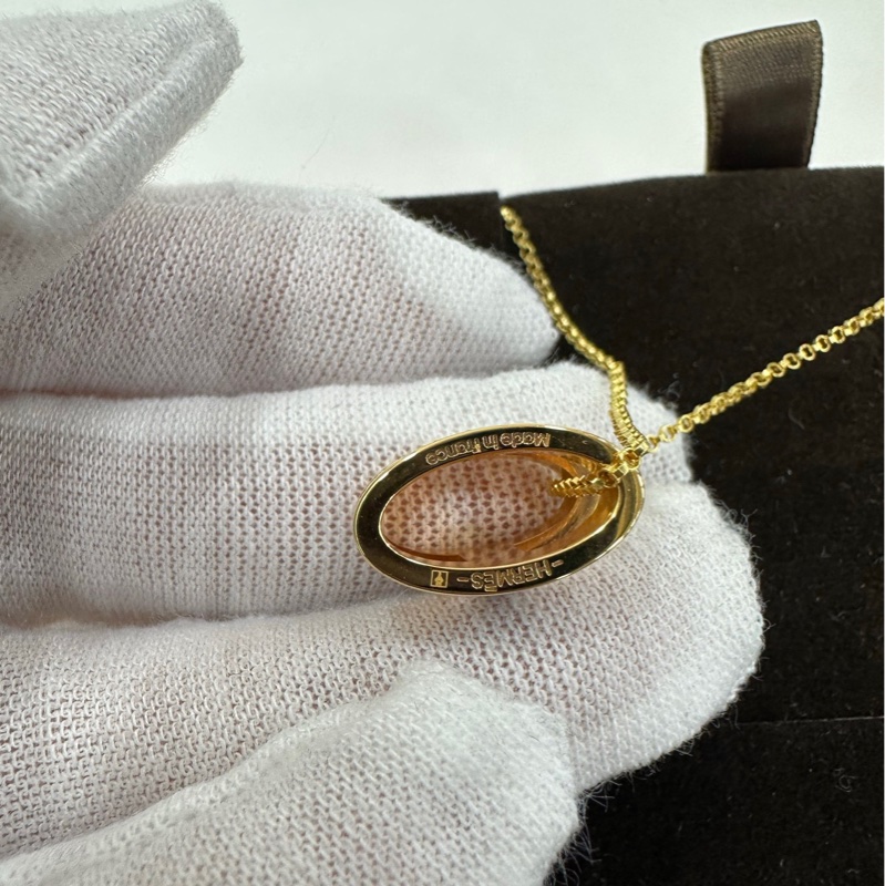 Hermes愛馬仕POP H 項鍊 大號 鍊子自己換的18K金，約2g。-4