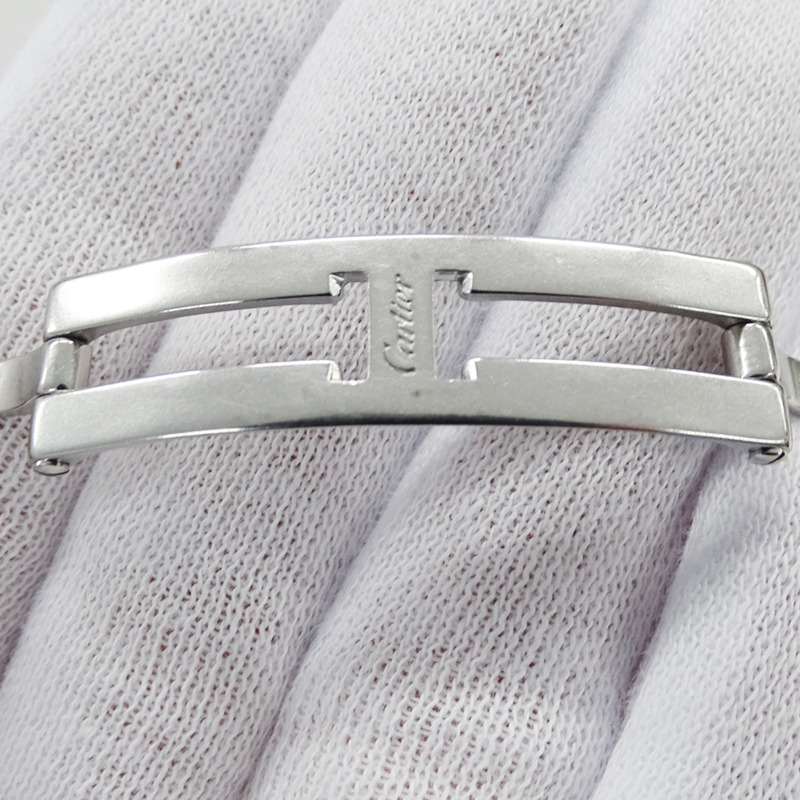 卡地亞 Pasha Grid Date 自動男士腕錶,不鏽鋼 (SS) W31040H3,銀色,透底錶背,拋光。-4