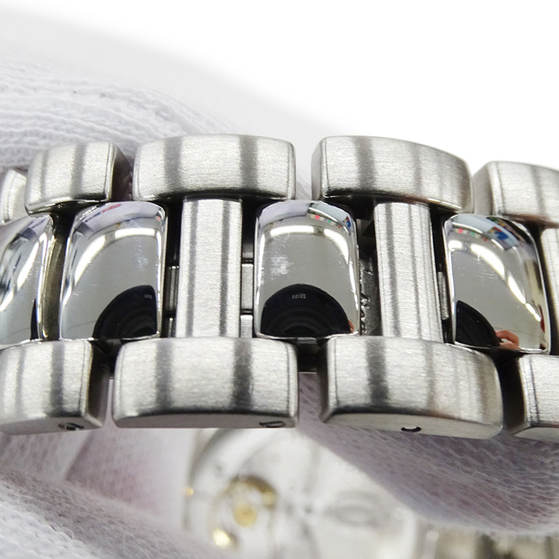 卡地亞 Pasha Grid Date 自動男士腕錶,不鏽鋼 (SS) W31040H3,銀色,透底錶背,拋光。-9