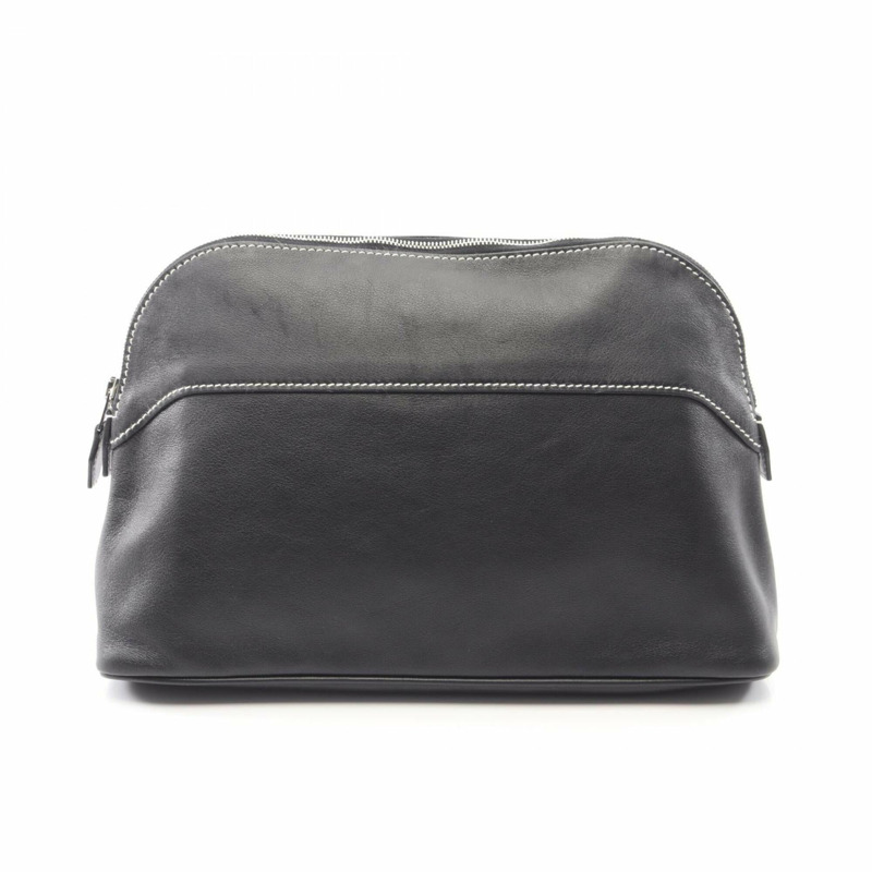 愛馬仕 Bolide Pouch MM 手提包，皮革，Veau Swift，黑色。-0