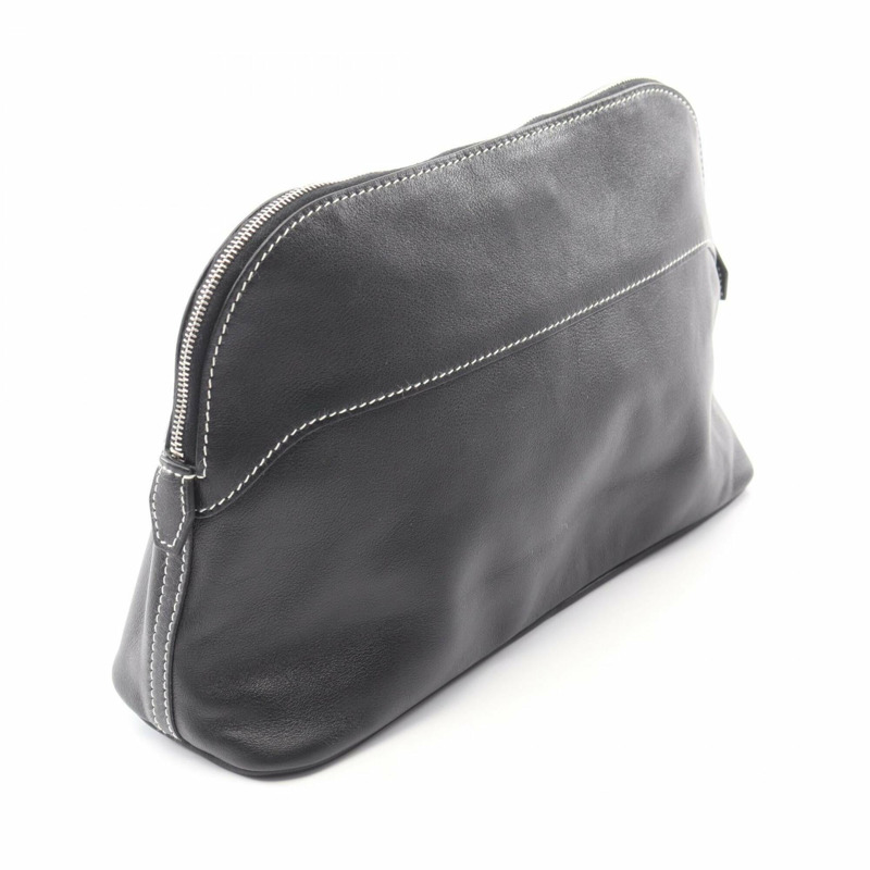 愛馬仕 Bolide Pouch MM 手提包，皮革，Veau Swift，黑色。-1