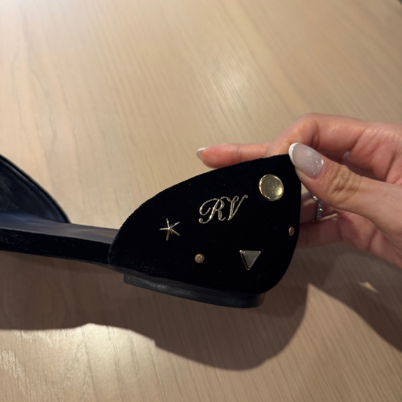 Roger Vivier 黑色絨面平底鞋(38.5)-2