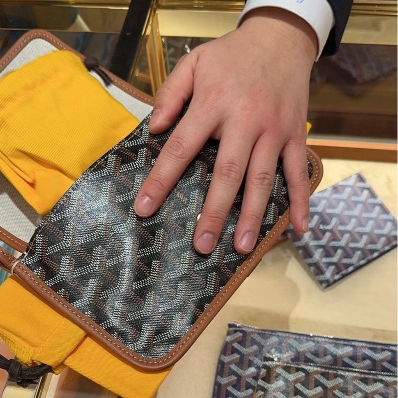 Goyard 狗牙 PLUMET 信封包 棕色 全新全配-1