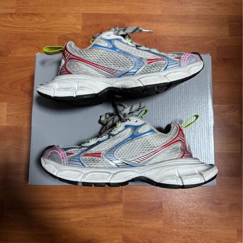 Balenciaga正品巴黎世家3XL 做舊老爹鞋 白紅藍 37碼