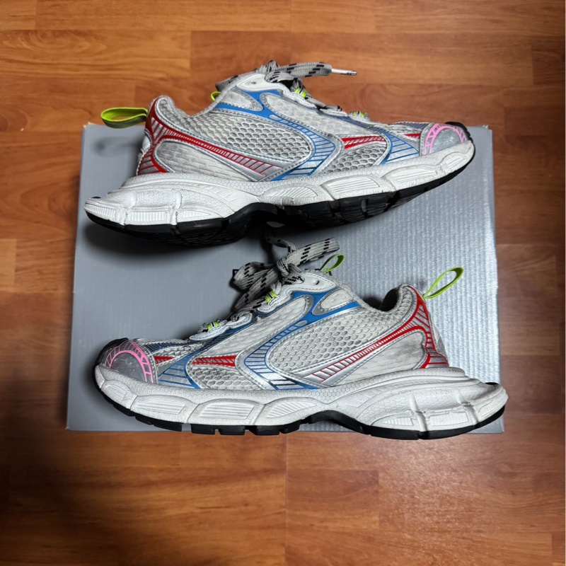 Balenciaga正品巴黎世家3XL 做舊老爹鞋 白紅藍 37碼-0
