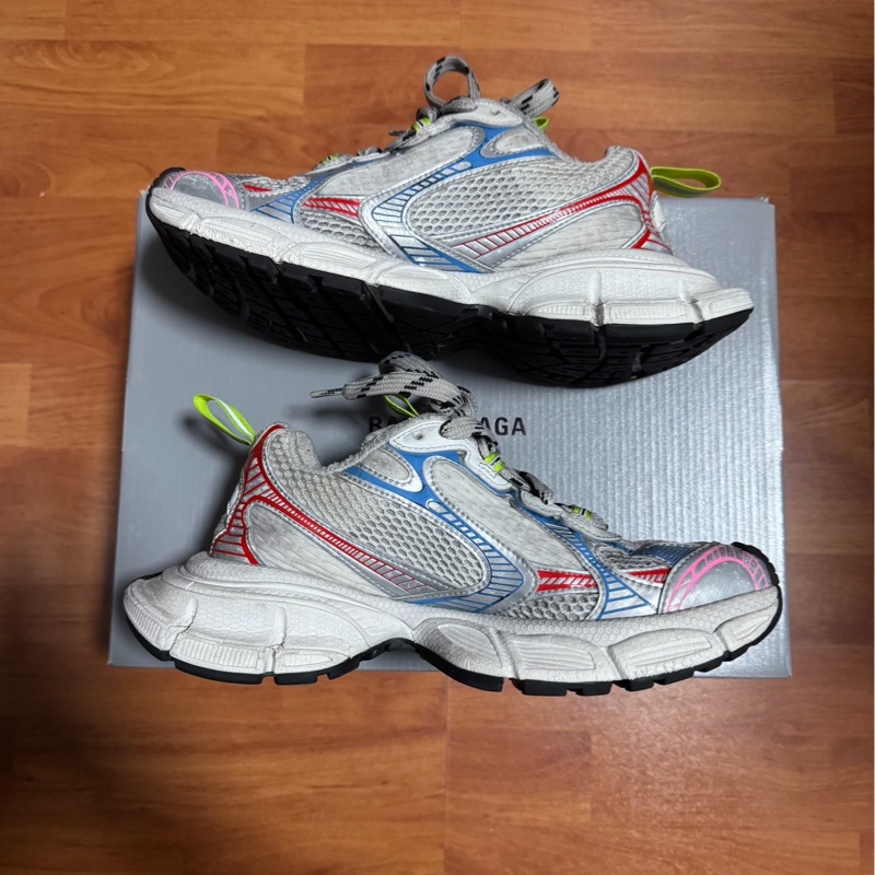 Balenciaga正品巴黎世家3XL 做舊老爹鞋 白紅藍 37碼-2
