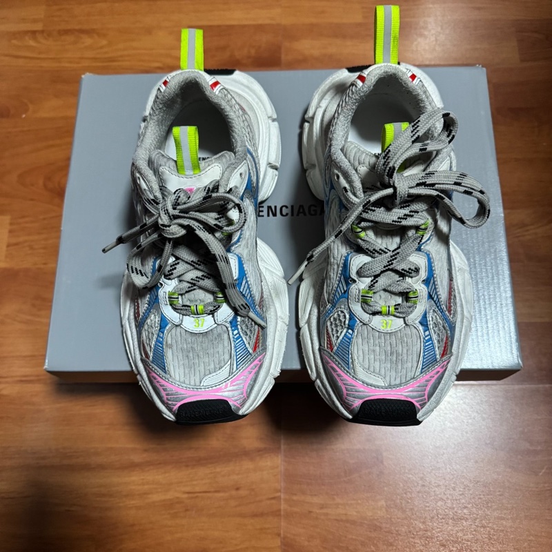 Balenciaga正品巴黎世家3XL 做舊老爹鞋 白紅藍 37碼-3