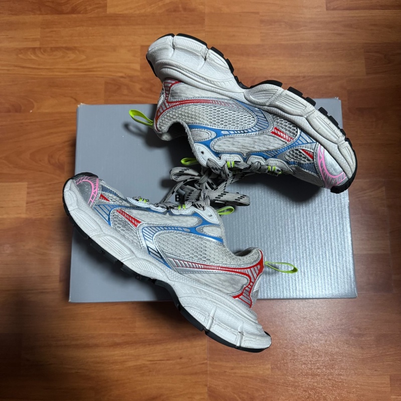 Balenciaga正品巴黎世家3XL 做舊老爹鞋 白紅藍 37碼-8