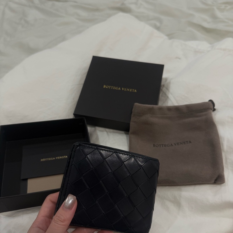 BV男夾全配自售 台灣專櫃購入 全黑-5