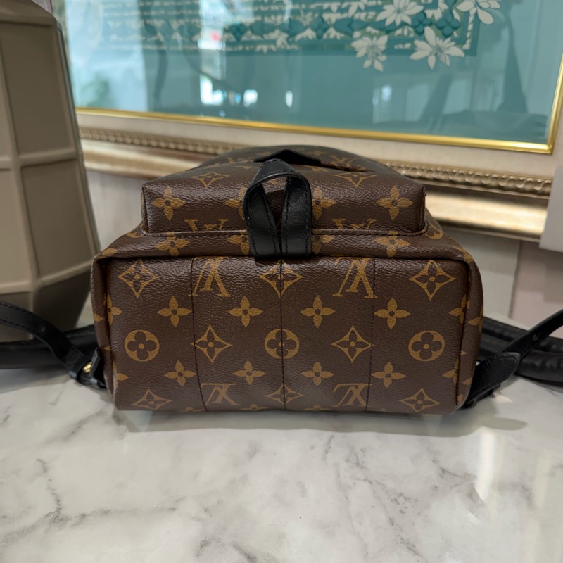 LV 原花Palm Springs PM金釦手提後背包M44871-2