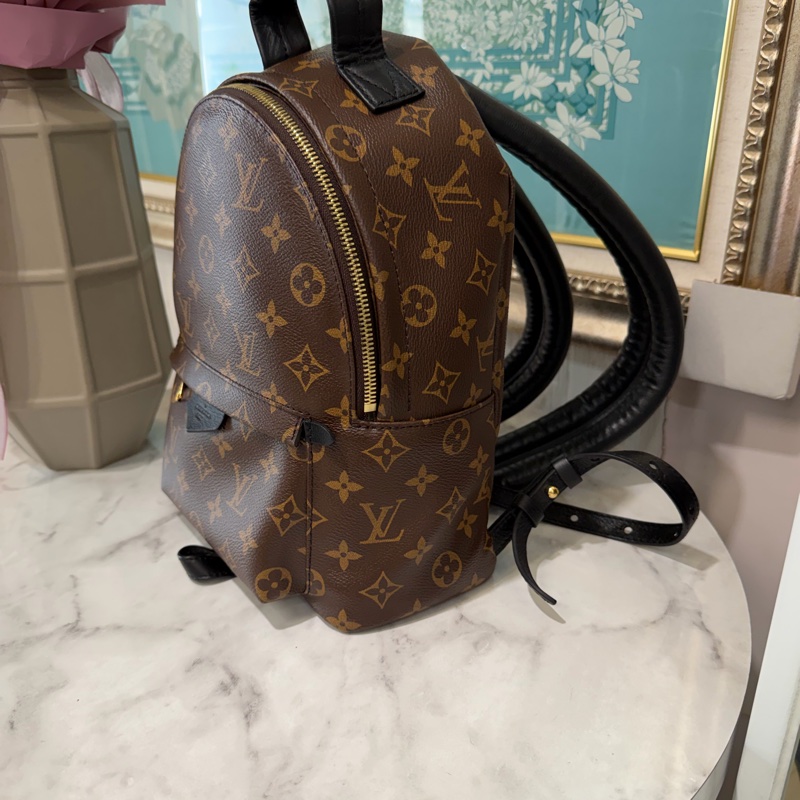 LV 原花Palm Springs PM金釦手提後背包M44871-3