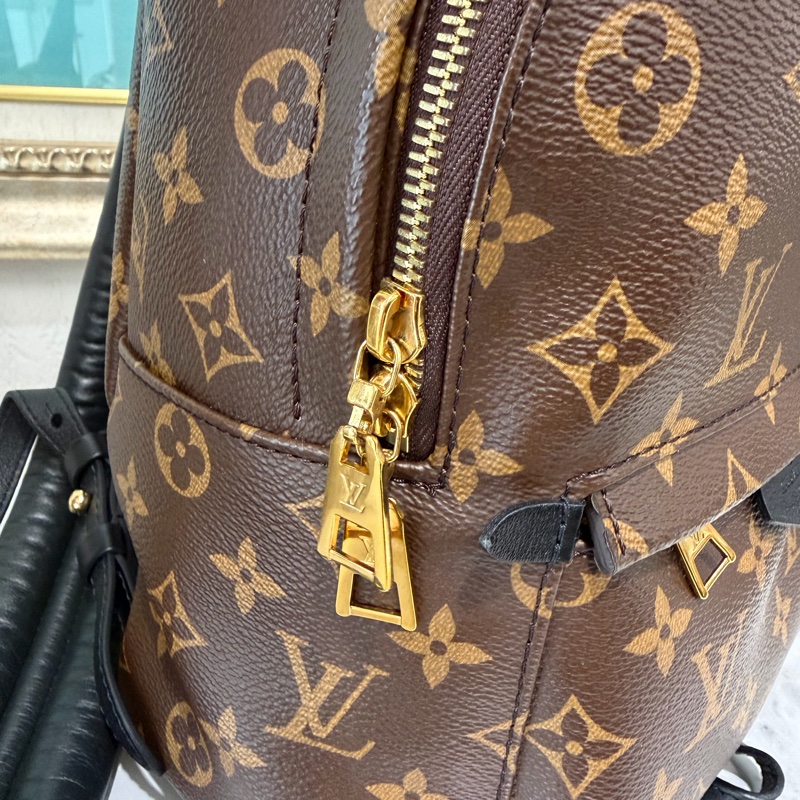 LV 原花Palm Springs PM金釦手提後背包M44871-5